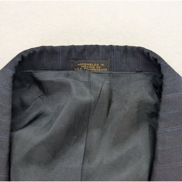 Towncraft Men's Blazer Jacket Size 42S Blue Pinstripe Sport Coat - Picture 3 of 16